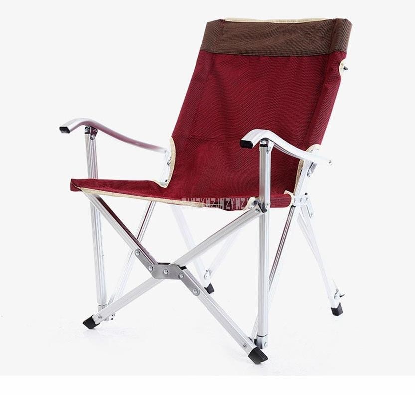 Portable Folding Fishing Chair 600D Oxford Aluminium Tube Backrest Fo