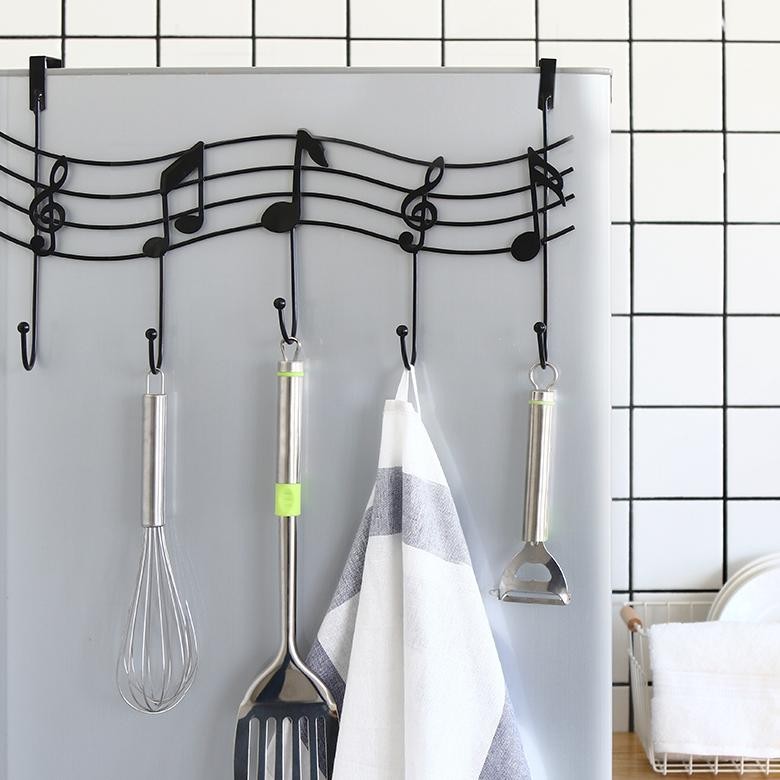 Louis_ Non Perforated Creative Note Door Rear Hook Bedroom Hanger Ba