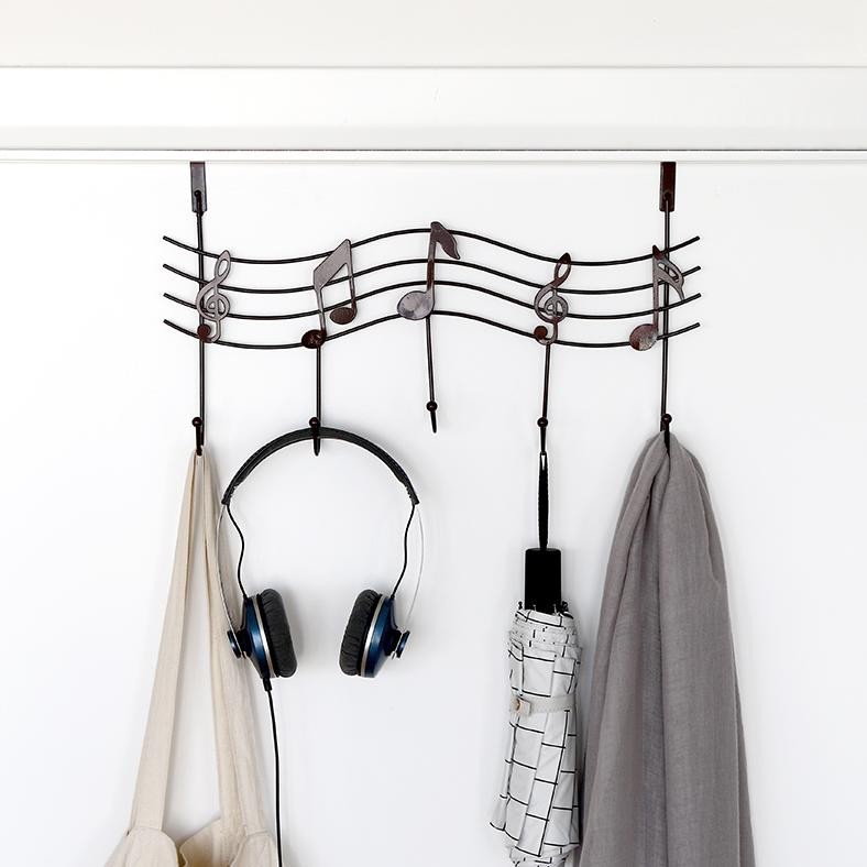 Louis_ Non Perforated Creative Note Door Rear Hook Bedroom Hanger Ba