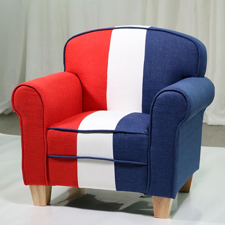 British Style ChildrenS Sofa Size 58X45X60Cm Comfortable Linen Fabri