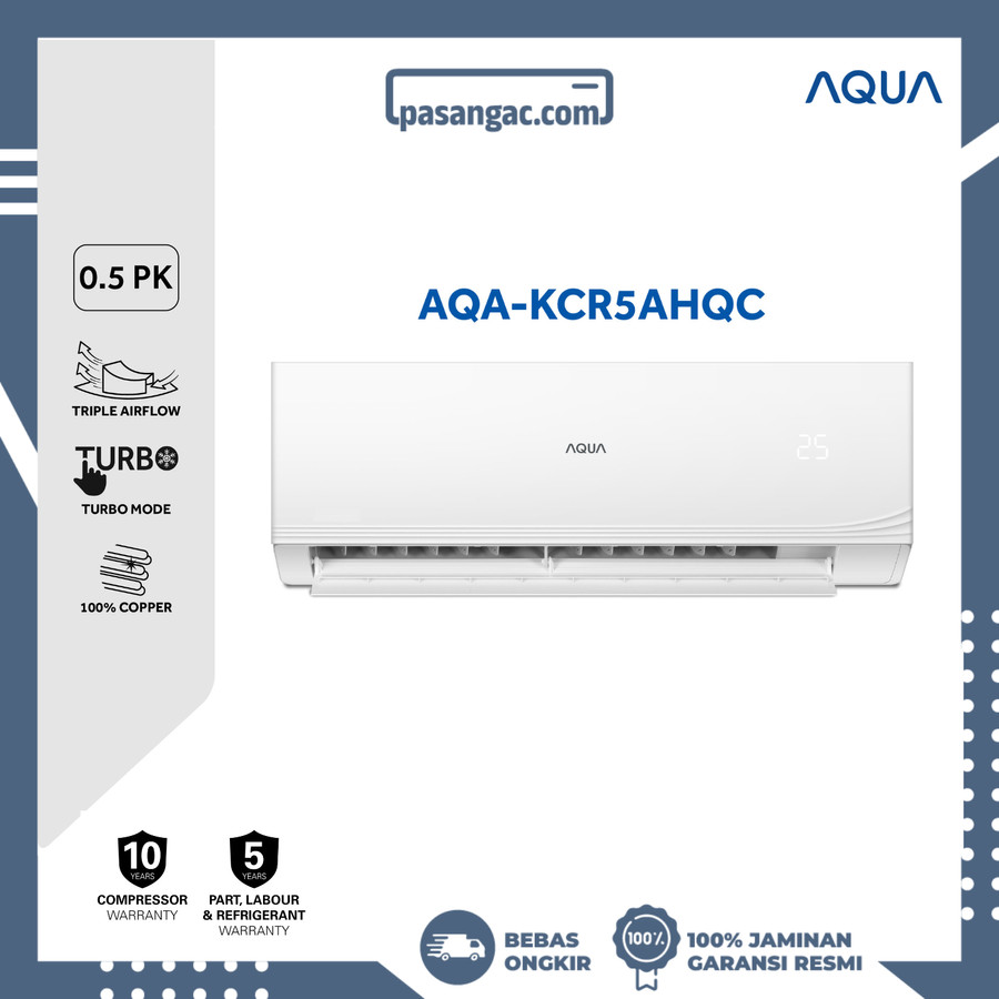 Jual Ac Aqua Split Wall AQA KCR5AHQC 1 2 PK Standard