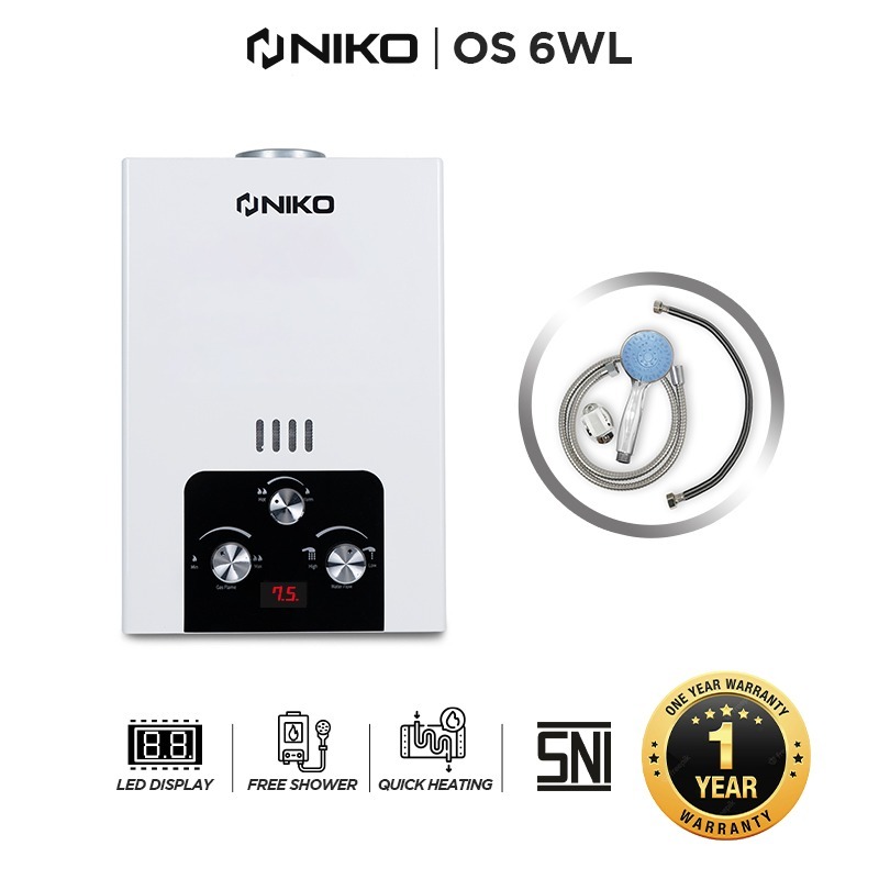 NIKO Gas Water Heater NIKO ONSEN LED l GARANSI RESMI