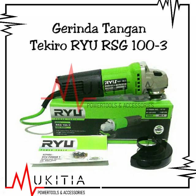 GURINDA GRINDA TANGAN 4 INCH Mesin Gerinda RYU 4" Mesin Gerinda RYU 4 Inch RSG100-3