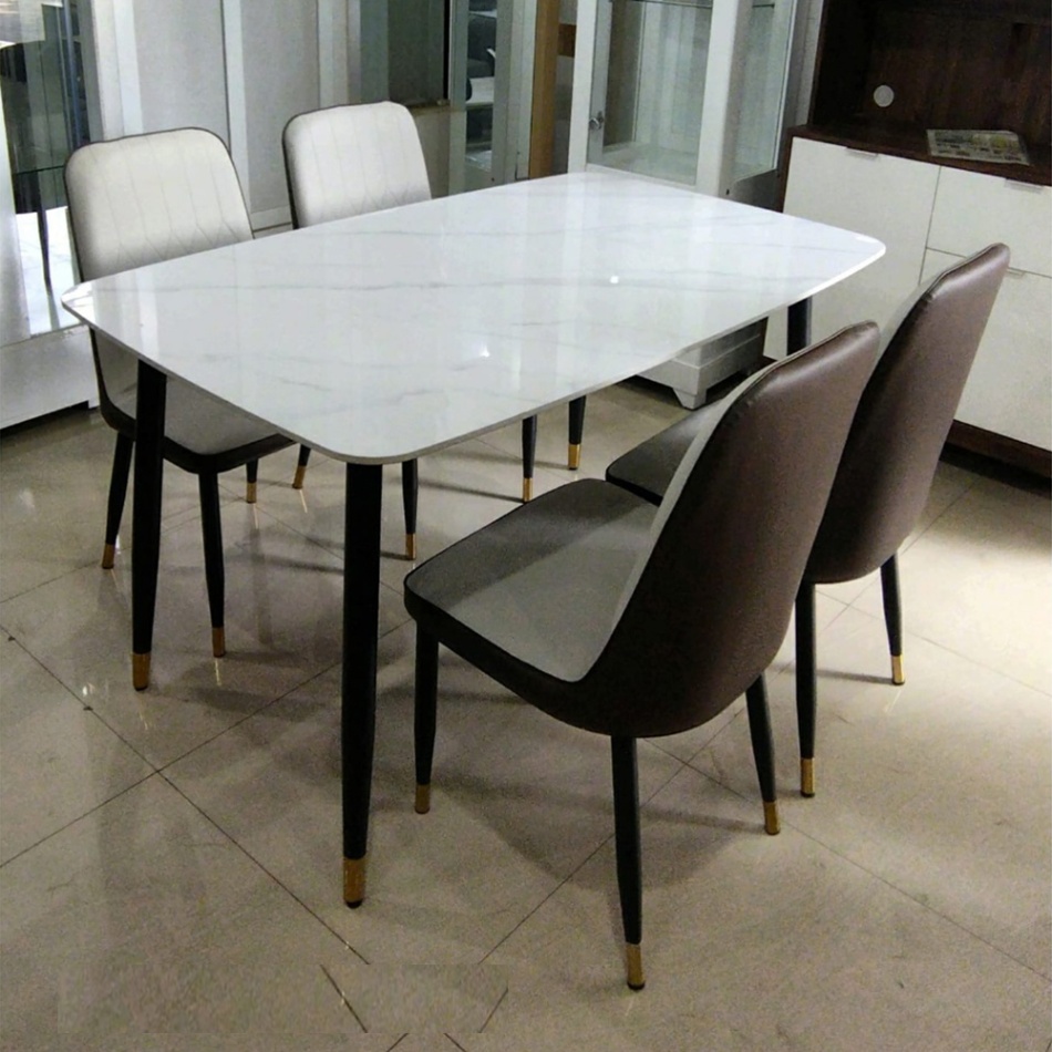 CREOVA Meja Makan Import Set 4 kursi