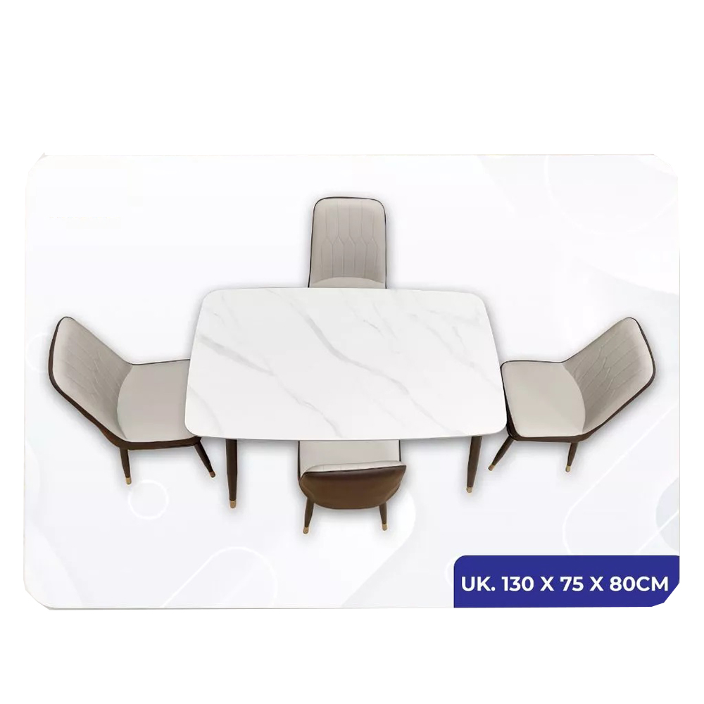 CREOVA Meja Makan Import Set 4 kursi