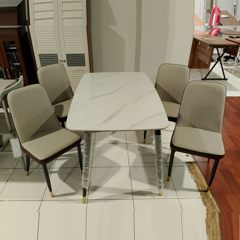 CREOVA Meja Makan Import Set 4 kursi