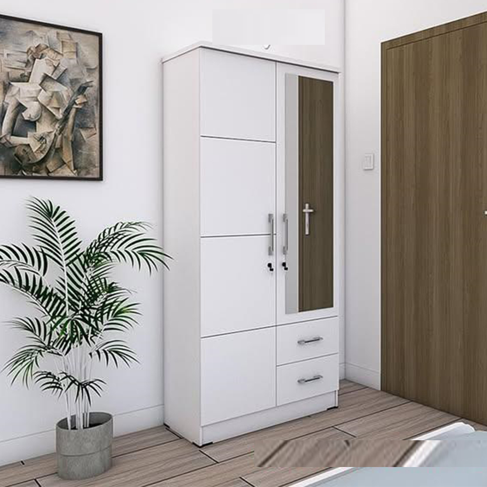 Lemari Pakaian 2 Pintu disertai CERMIN