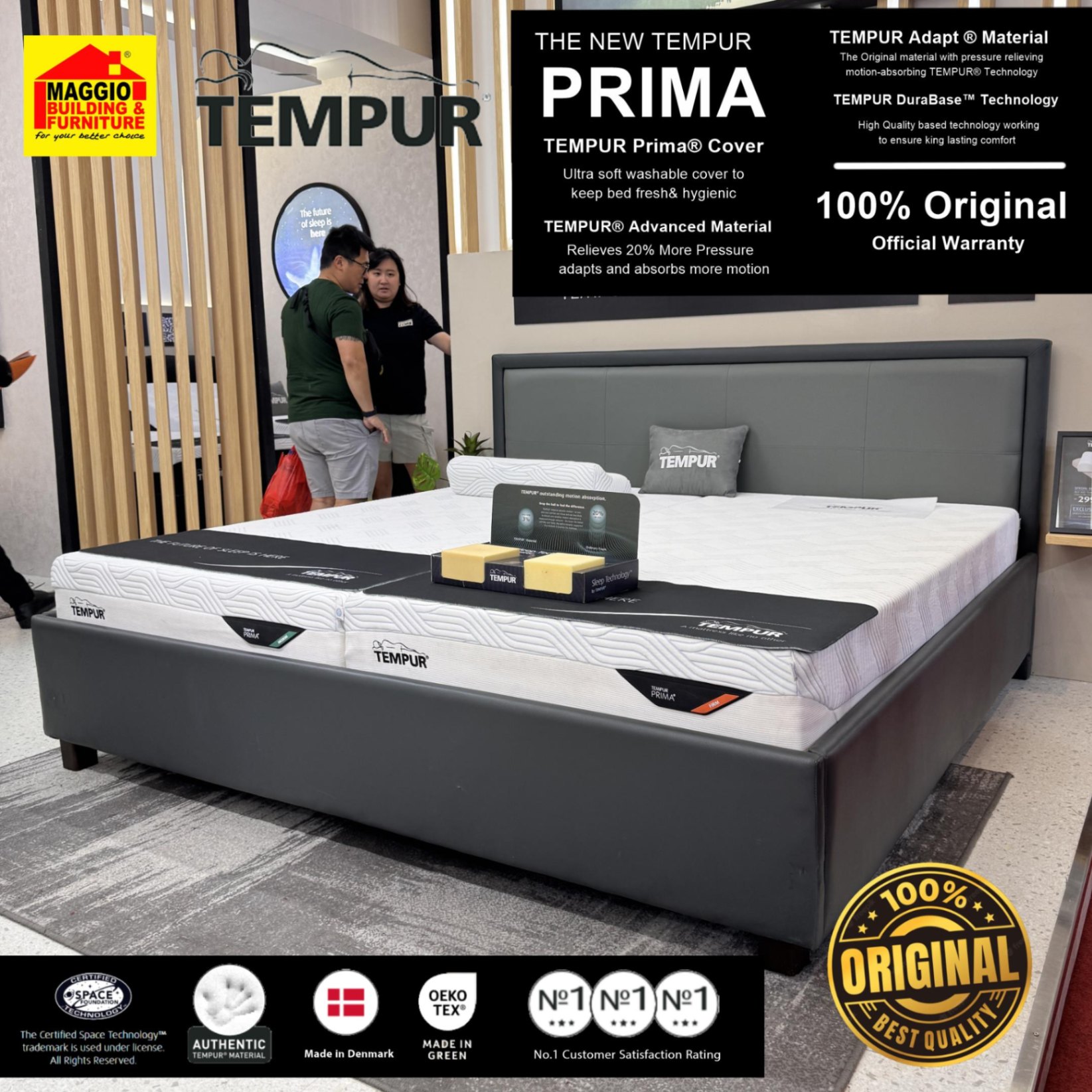 KASUR TEMPUR - TEMPUR MATTRESS 100% ORIGINAL - PRIMA - TEMPUR