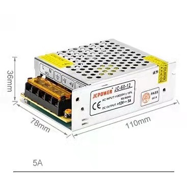 Trafo 5A/10A/ 20A / adaptor (ADAPTOR BESI) power supply 12V CCTV LED Strip