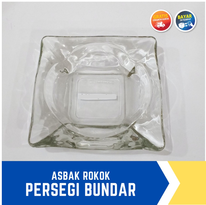 Asbak Rokok Kaca Kristal Unik 14 cm Tebal Aesthetic dan Elegan