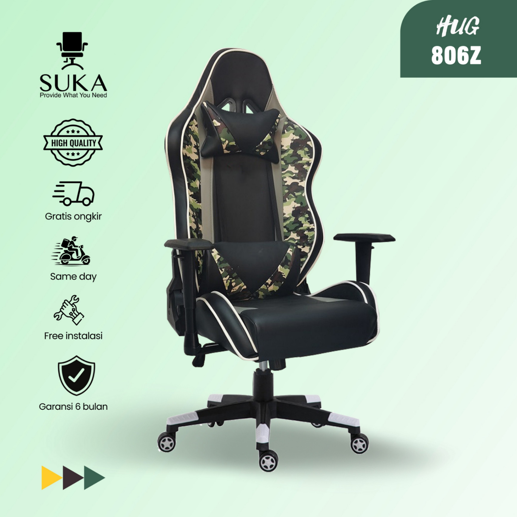 Jual Kursi Gaming Bandung HUG-G02B | Renos