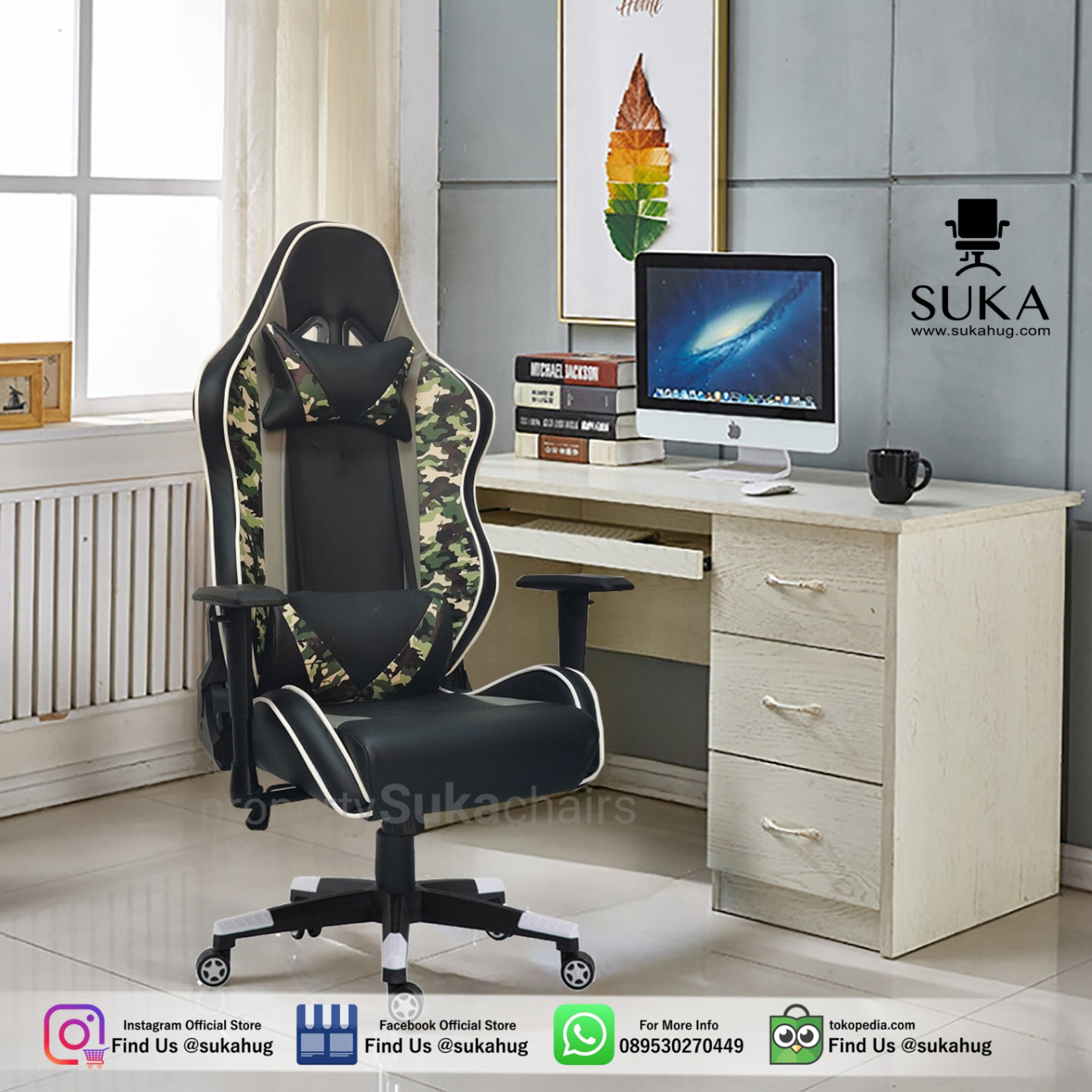 Jual Kursi Gaming Bandung HUG-G02B