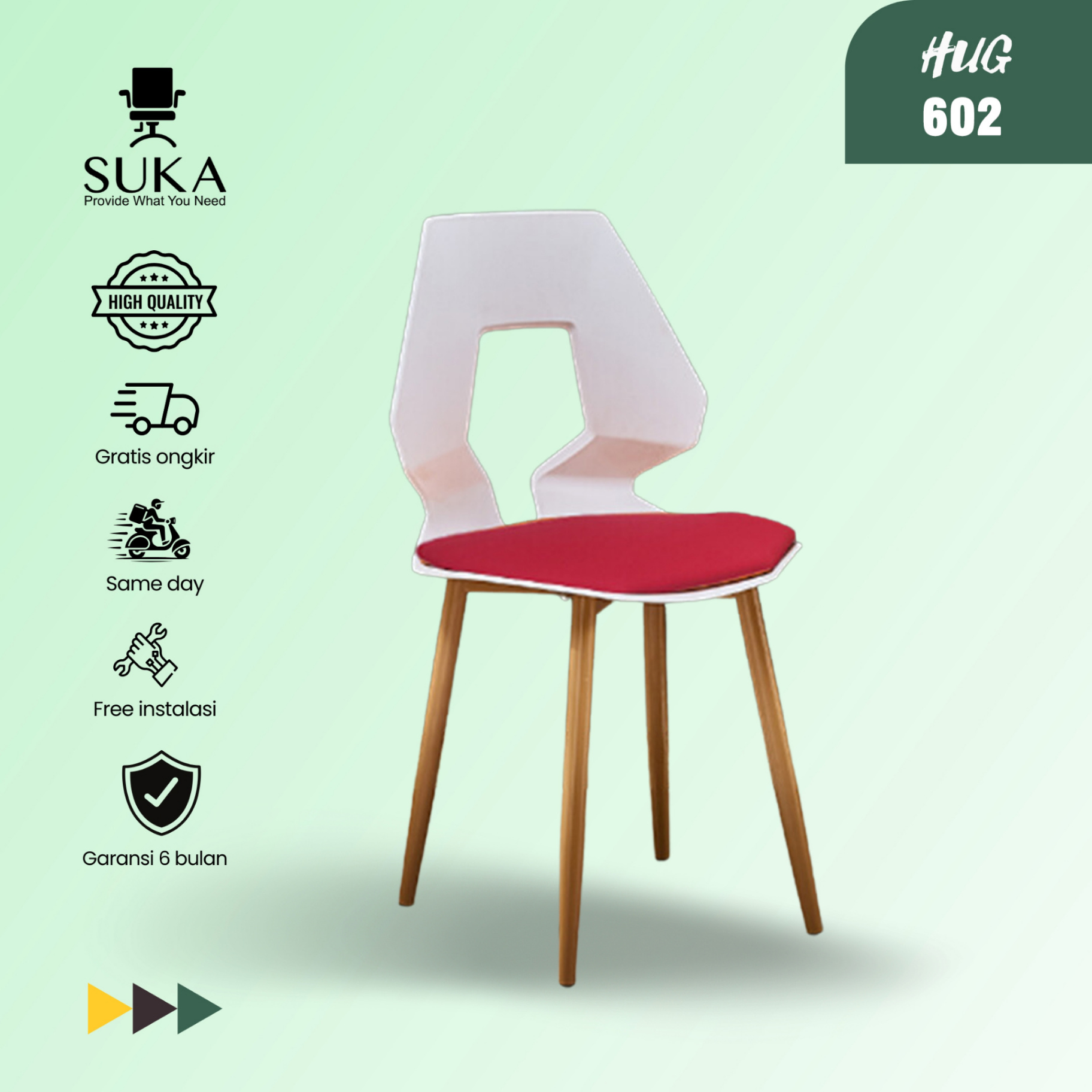 Kursi Kantor Tamu , Kursi Tamu Nyaman , Kursi Tamu Lucu (HUG602)