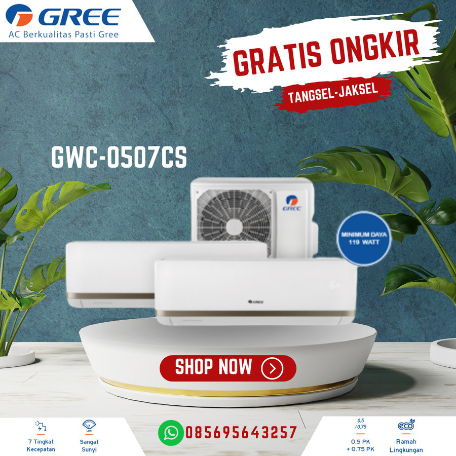 Jual GREE AC SPLIT COMBO 1 2 3 4 PK GWC 0507CS GARANSI RESMI 10 TAHUN