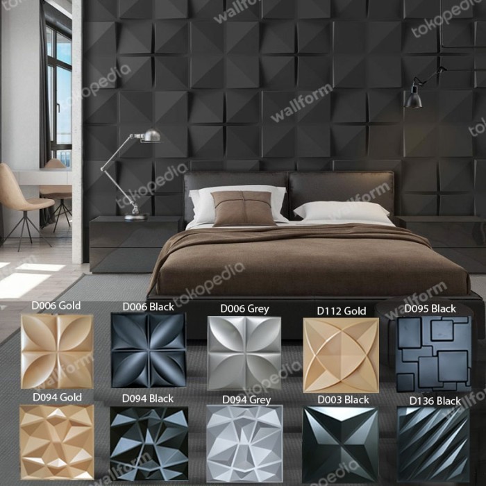 3D WALLPANEL Wall Panel PVC 50x50cm Bukan wallpaper sticker foam