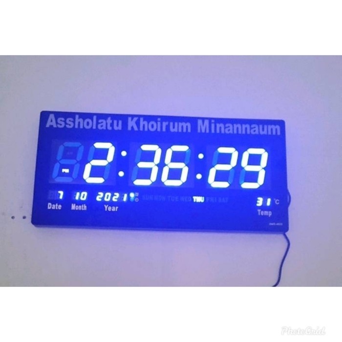 Jam Dinding Digital Besar LED Clock 46 x 22 cm JH-4622