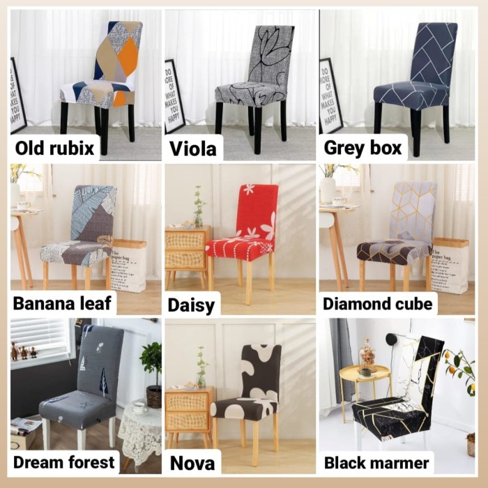 SARUNG COVER KURSI MAKAN ELASTIS IMPORT