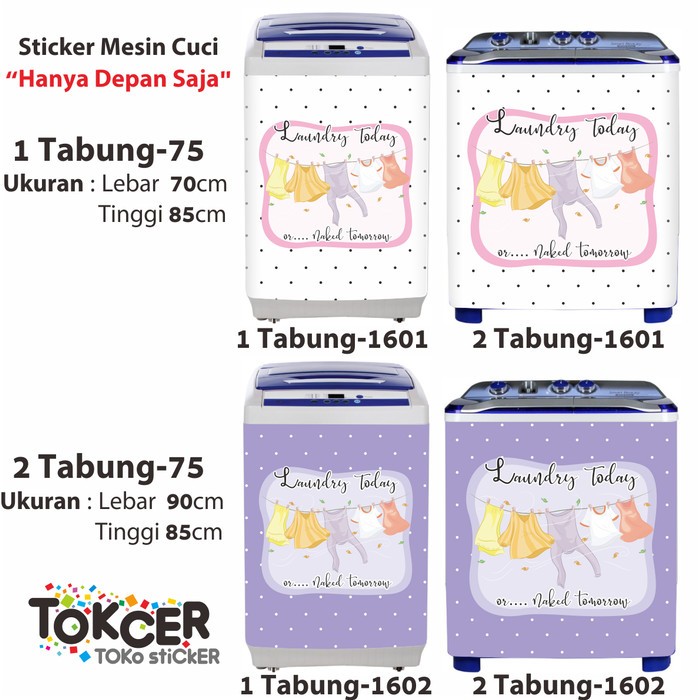 Jual Stiker Mesin Cuci Dan Tabung Naked Tomorrow