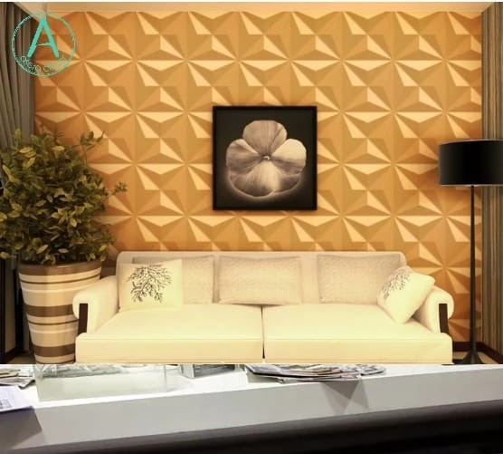 WALLPANEL 3D PVC WALL PANEL DINDING WARNA HITAM / SILVER /GOLD 50x50CM