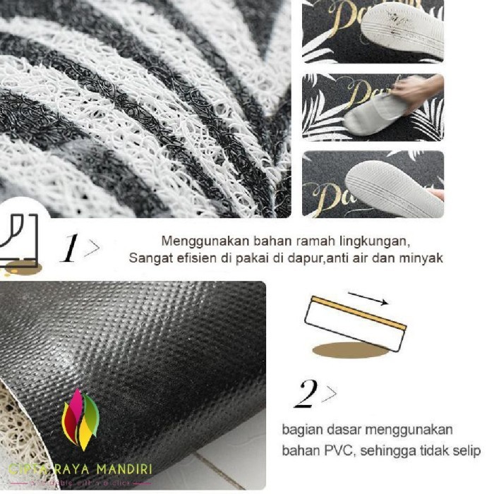 Door Mat Trendy SET / Keset Rumah Kaki Dapur Pintu Kamar Anti Selip