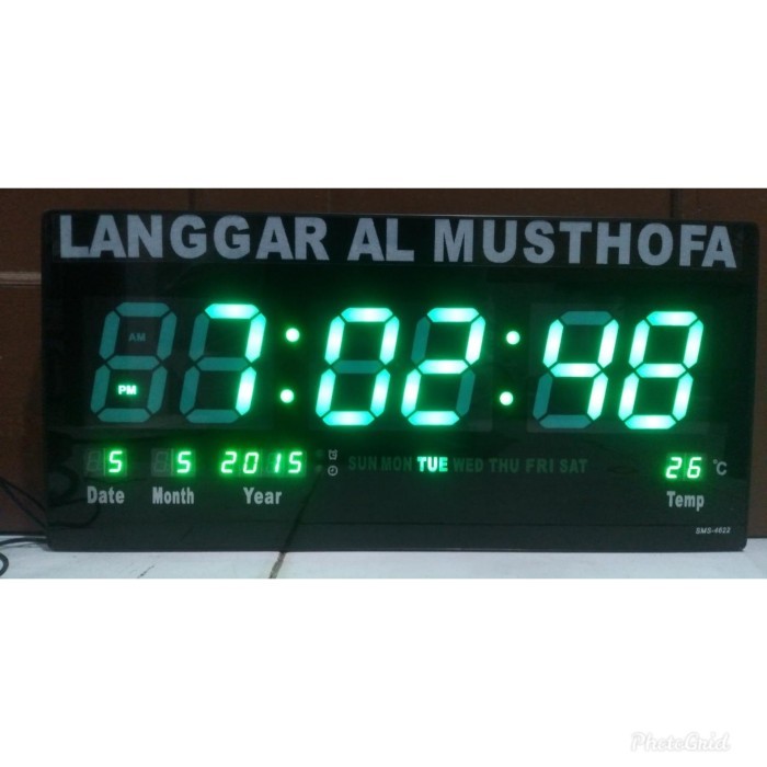 Jam Dinding Digital Besar LED Clock 46 x 22 cm JH-4622