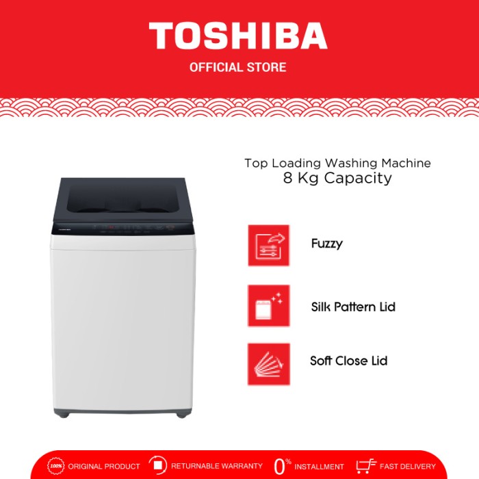 AW-M801AN (WK) TOP LOADING 8 KG TOSHIBA