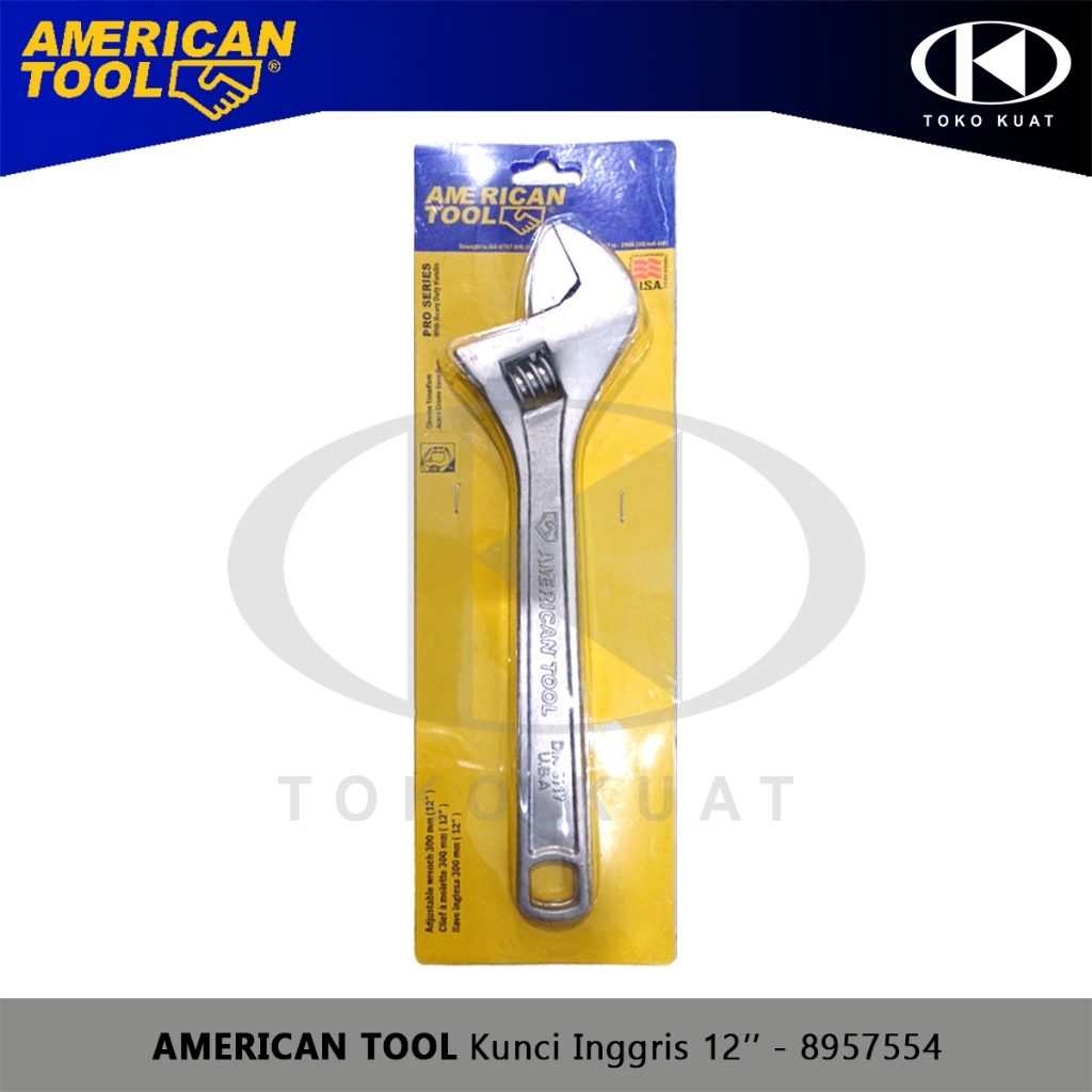 Kunci Inggris 12'' AMERICAN TOOL Adjustable Wrench 300mm - 8957554