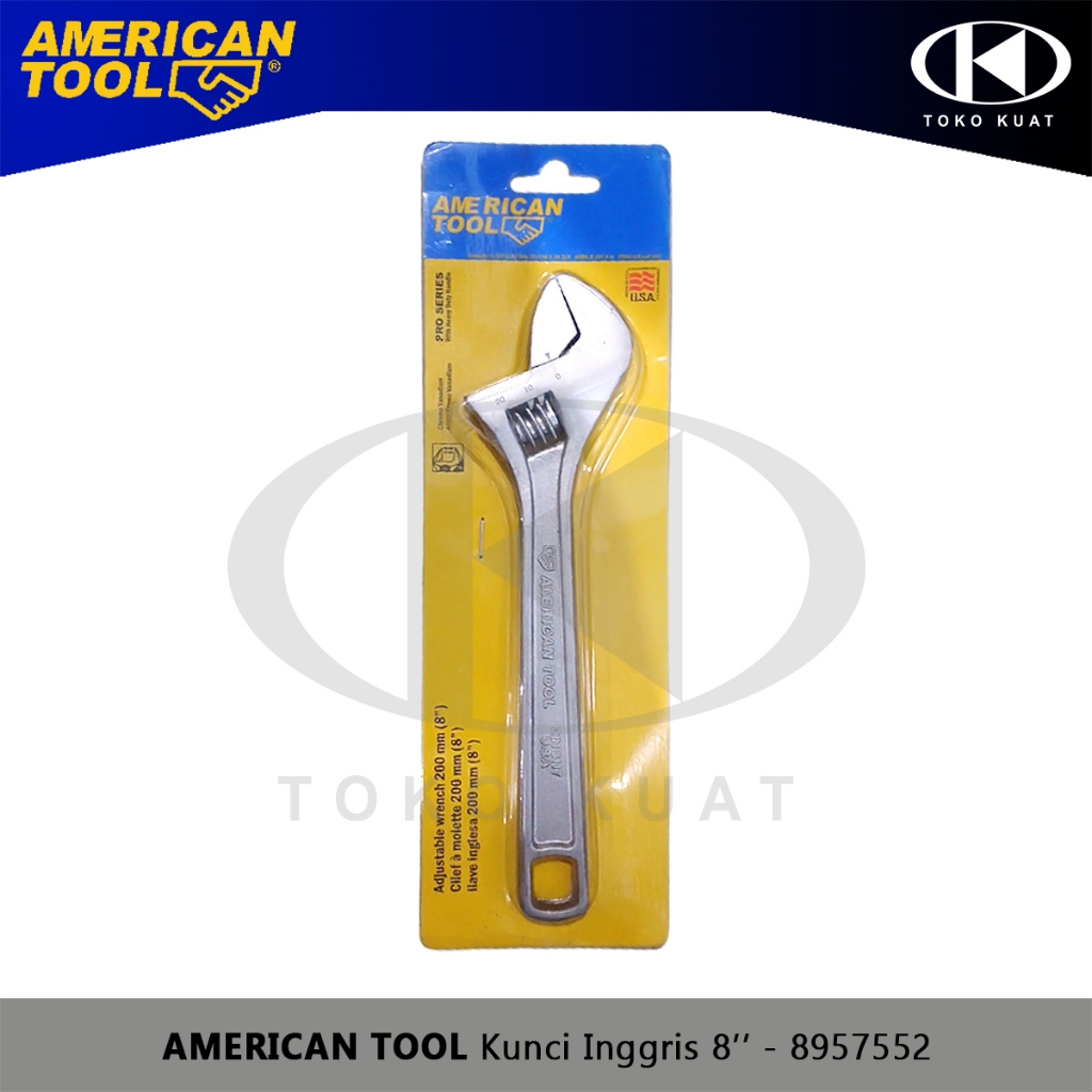 Kunci Inggris 8'' AMERICAN TOOL Adjustable Wrench 200mm - 8957552