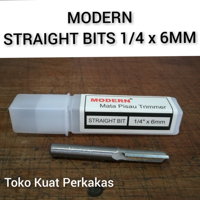 Mata profil straight bits MODERN mata pisau trimmer 1/4" x 6mm