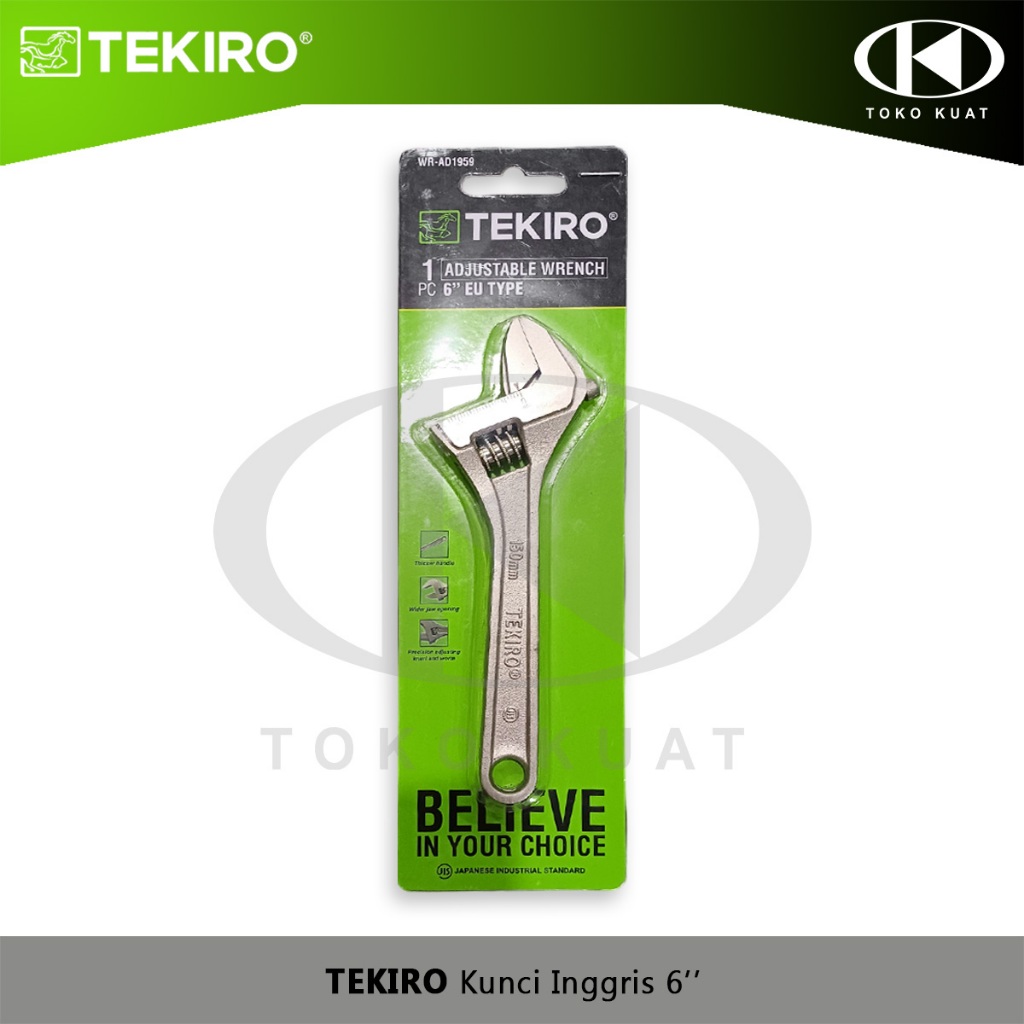 Kunci Inggris 6" TEKIRO Adjustable Wrench 150mm WR-AD1959