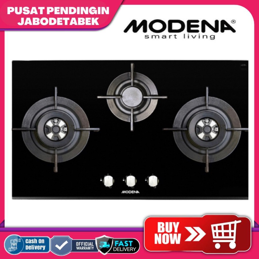 MODENA KOMPOR TANAM GAS 3 TUNGKU BH 2933 LJ/BH2933LJ/BH-2933-LJ