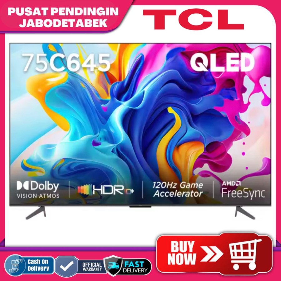 TV TCL QLED 75C645 75 C645 UHD 4K GOOGLE TV DLG 120HZ VRR ANDROID 11