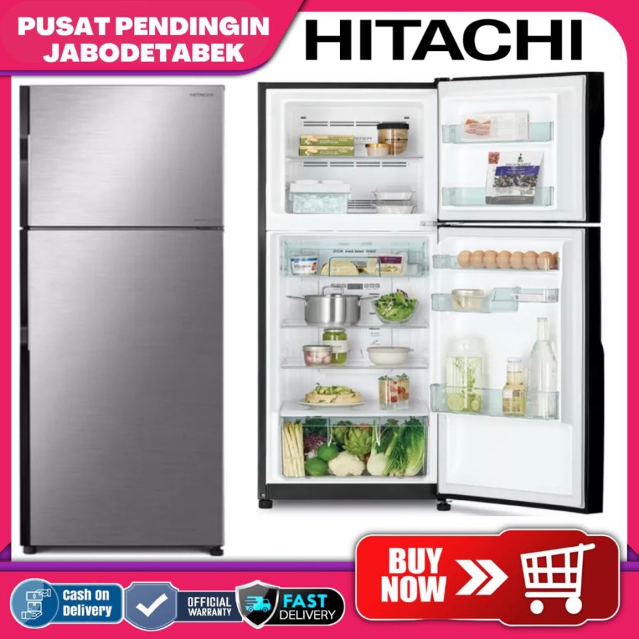 ① 日立 冷蔵庫 203L 2016年製 2ドア HITACHI R-20FA シルバー 200L 