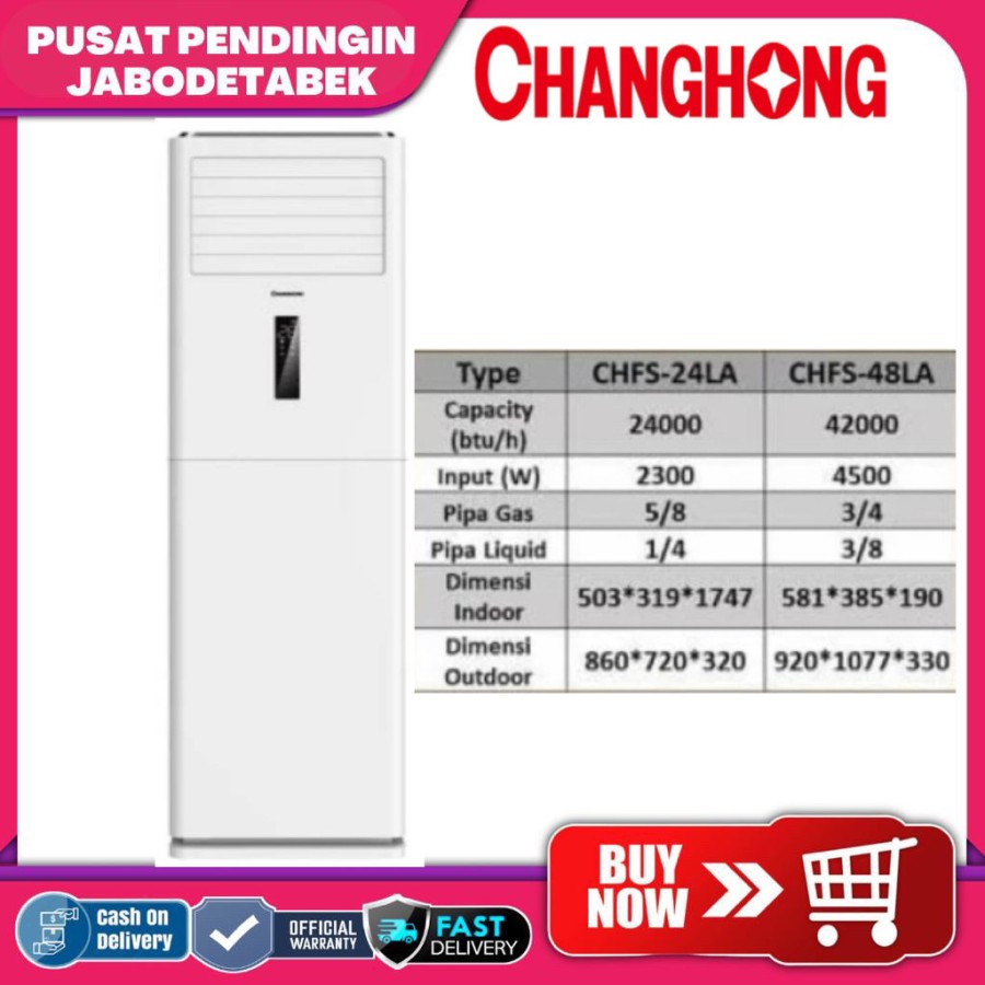 CHANGHONG AC Split Follow Standing Cabinet Machine 5PK - CHFS-48LA