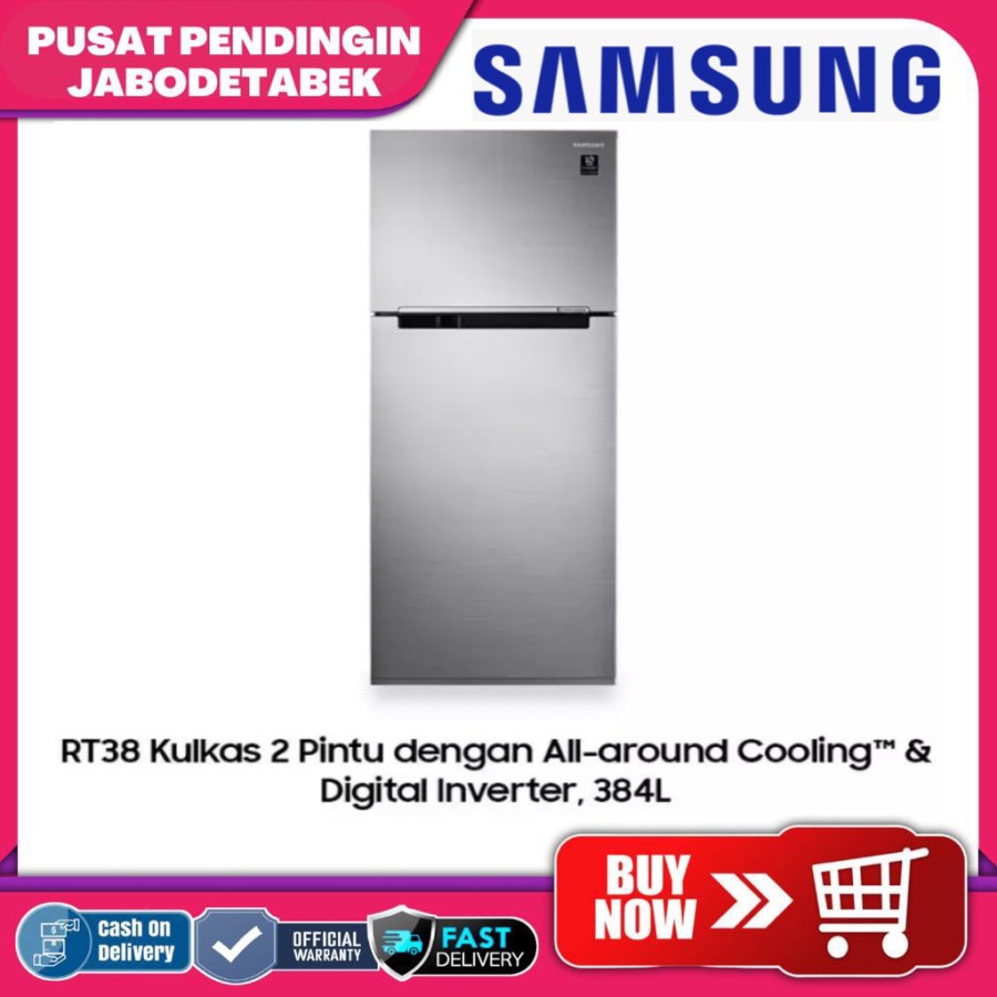 SAMSUNG Kulkas 2 Pintu [384L] RT38K503JS8/SE