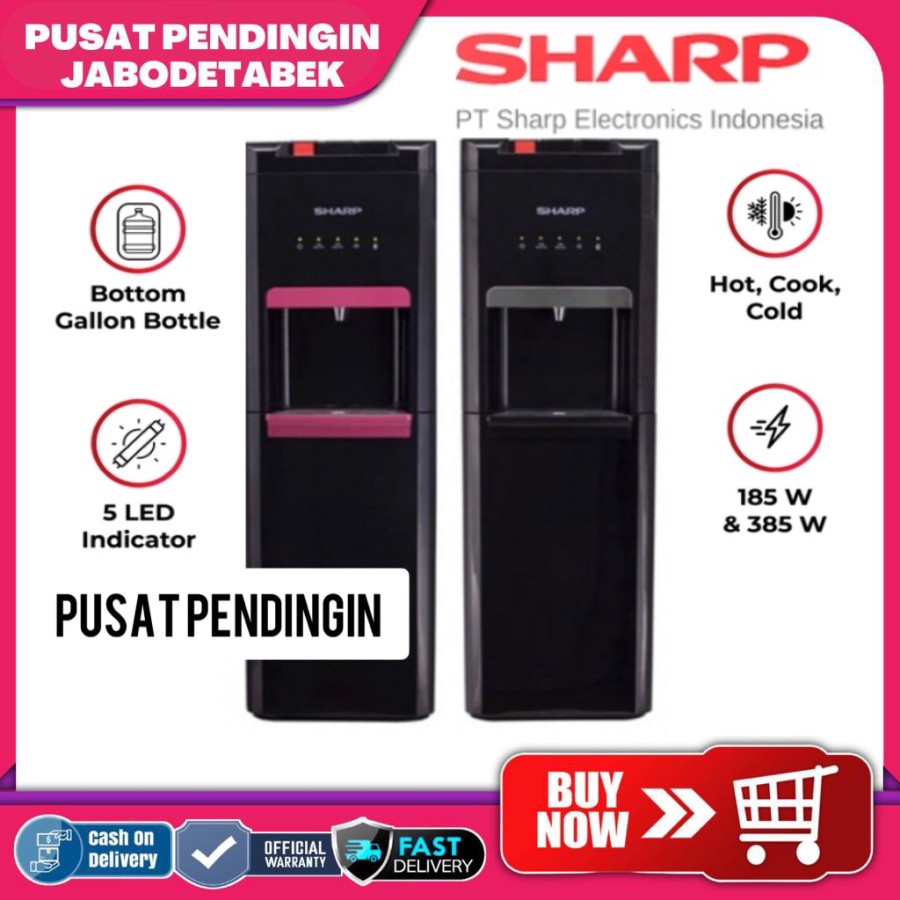 Sharp Dispenser Galon Bawah SWD-66EHL-BP/BS / SWD66EHL