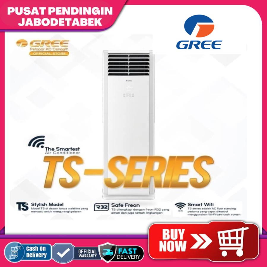 GREE AC Floor Standing 5PK - Inverter STS Series Model GVC-48STS(S)