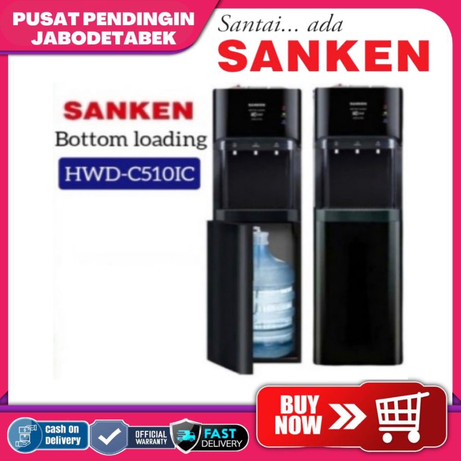 Dispenser Sanken HWD-C510IC / HWDC510 IC Cool Technology Galon Bawah