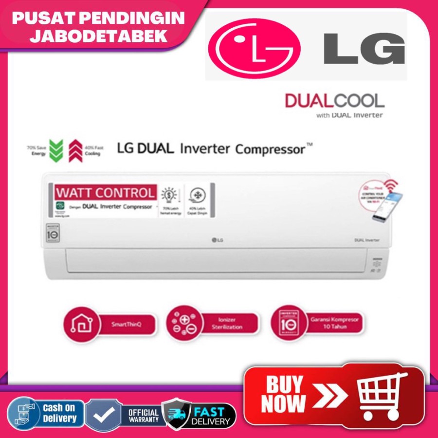 LG T05EV5 AC DUALCOOL Inverter w/ Watt Control R32 0.5PK