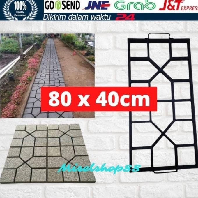 Cetakan Paving Blok block Cor Beton semen Taman ukuran 80x40 Murah