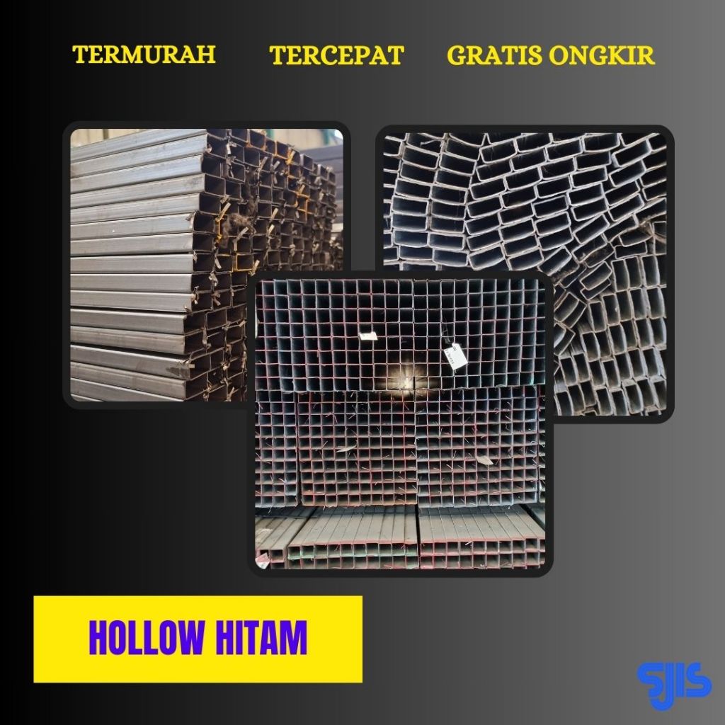 BESI HOLLOW HITAM 1,6mm