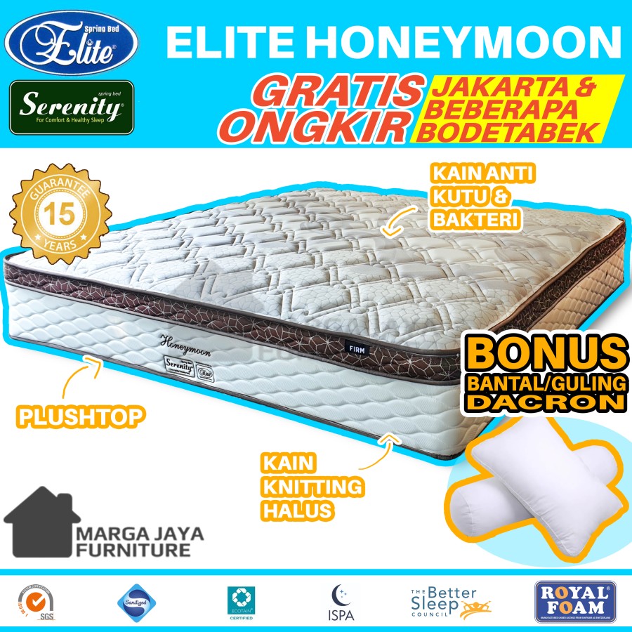 springbed matras kasur elite serenity pillowtop 200 x 200