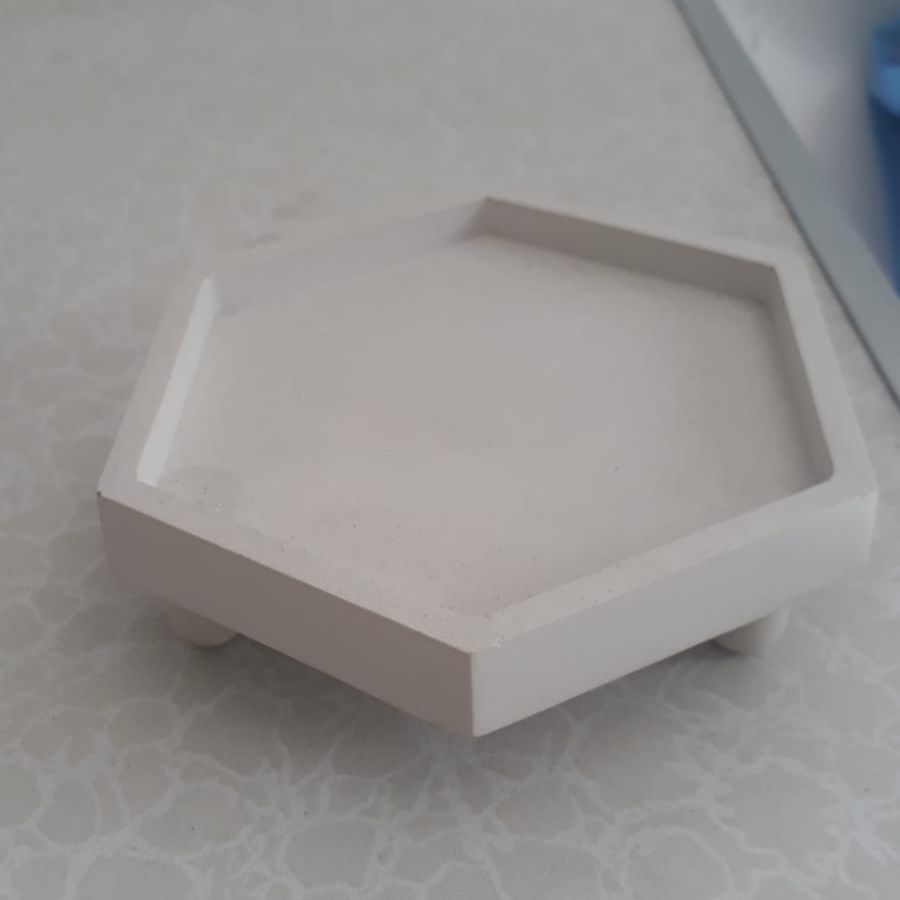 Tempat Sabun Hexa Soap Dish Marble /Trinket Tray Eco-resin