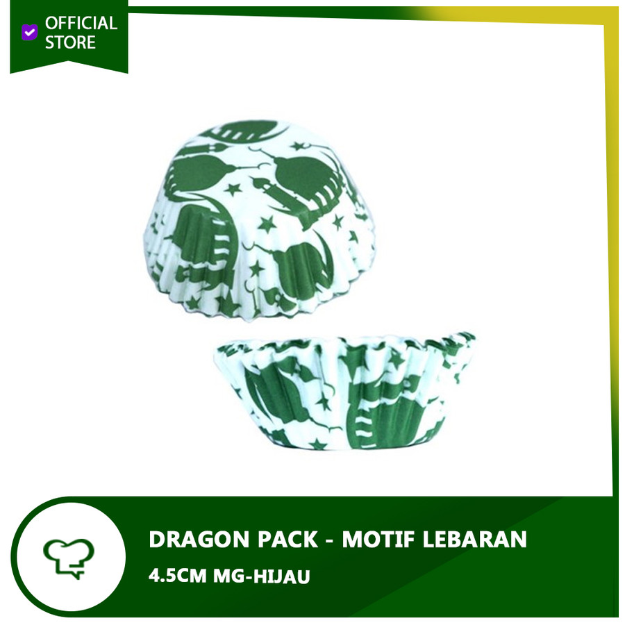 Kertas Cup Cake / Paper Cup / Cup Cake Dragon Pack 95mm MG - Hijau