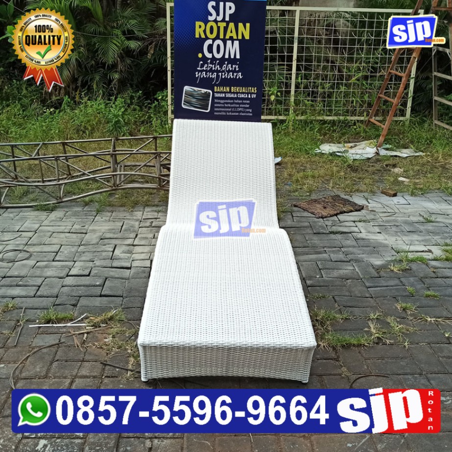 085755969664, jual sunbed rotan sintetis model lengkung runcing