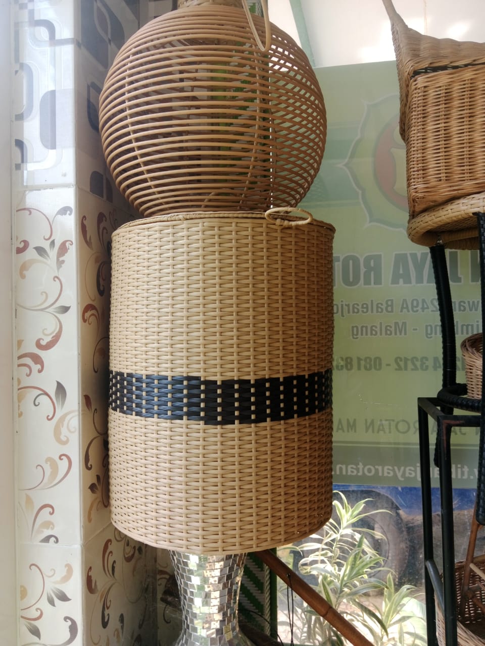 085755969664, Keranjang loundry  rotan sintetis