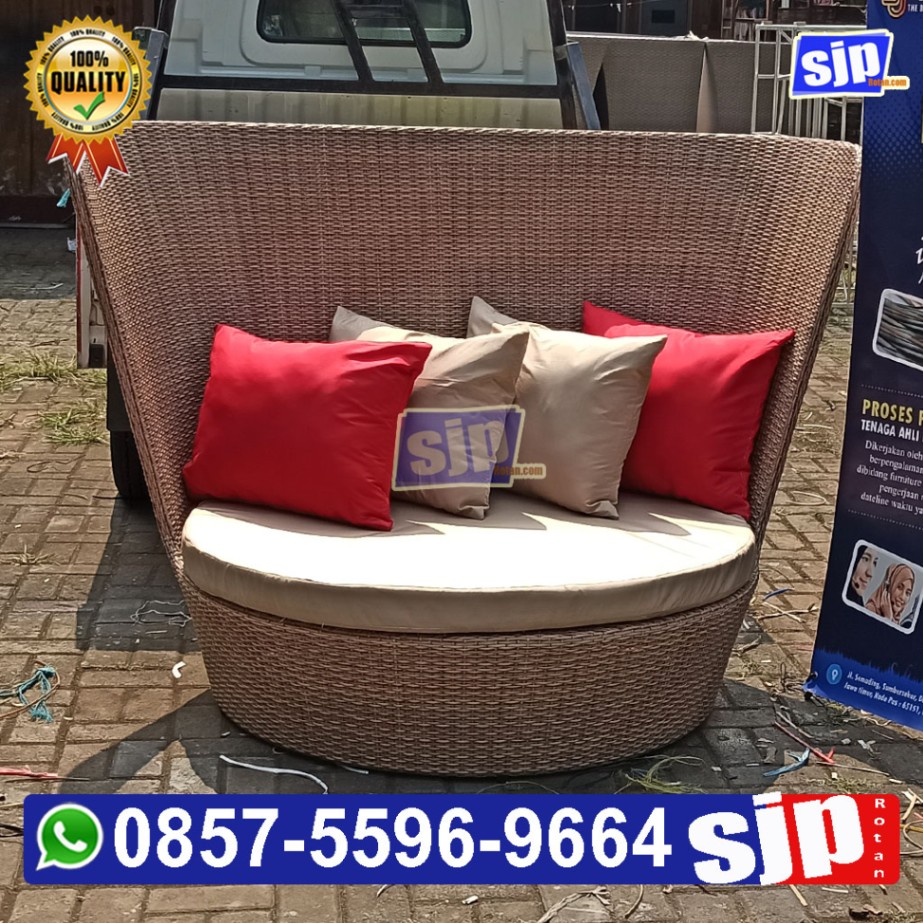 085755969664, jual sofa rotan sintetis singgasana