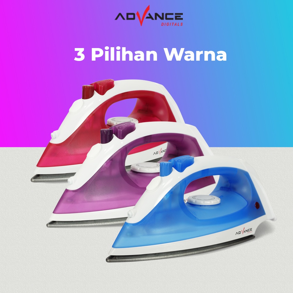 Advance Setrika Uap Listrik Anti Lengket STK-600 Hemat Listrik 400 Watt Garansi Resmi 1 Tahun