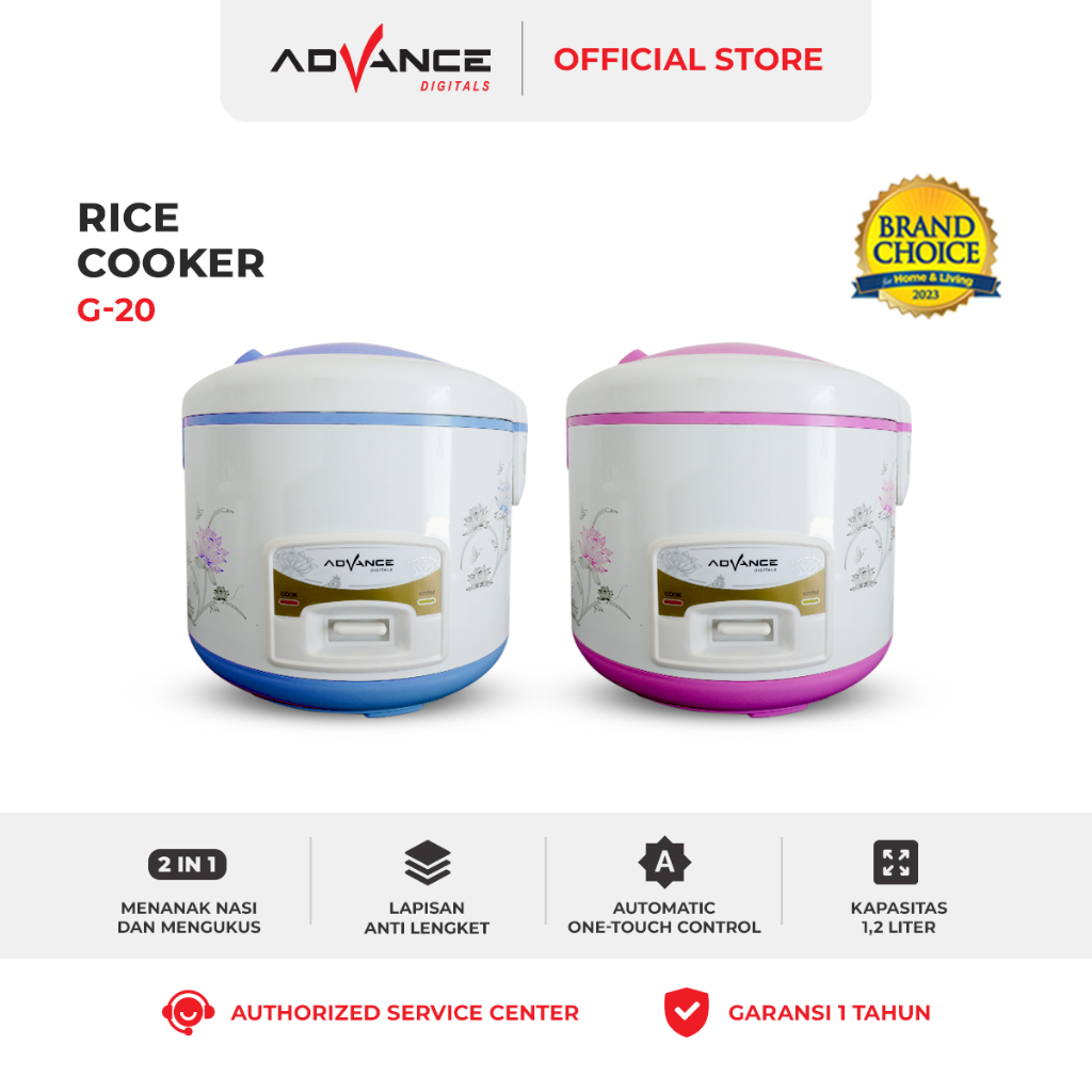 Advance G20 Rice Cooker Besar 1.8Liter Penanak Nasi Serbaguna 3 in 1 Magic Com Garansi 1 Tahun