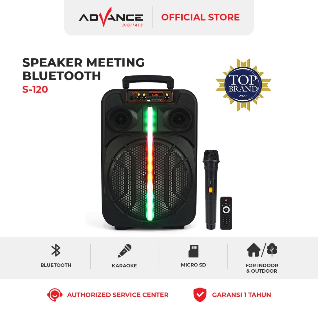 Jual Advance Speaker S Bluetooth Music Karaoke Inch Free Mic